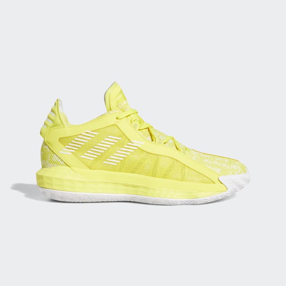 Adidas Men's Dame 6 Basketball Shoes Yellow/White Ireland FU6810